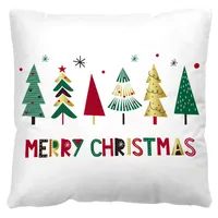 Nordic Style Classic Style Christmas Tree Letter Snowman Flannel Pillow Cases Couch & Sofa Decor sku image 5