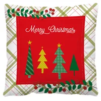 Nordic Style Classic Style Christmas Tree Letter Snowman Flannel Pillow Cases Couch & Sofa Decor sku image 8