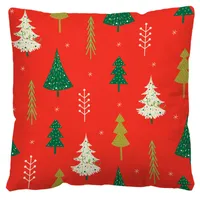 Nordic Style Classic Style Christmas Tree Letter Snowman Flannel Pillow Cases Couch & Sofa Decor sku image 12