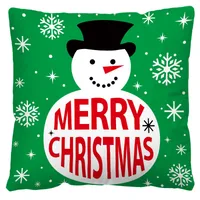 Nordic Style Classic Style Christmas Tree Letter Snowman Flannel Pillow Cases Couch & Sofa Decor sku image 15
