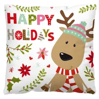 Nordic Style Classic Style Christmas Tree Letter Snowman Flannel Pillow Cases Couch & Sofa Decor sku image 16