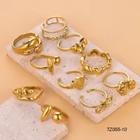 Wholesale Jewelry Simple Style Solid Color Flower Bow Knot Titanium Steel 14K Gold Plated Rings main image 2