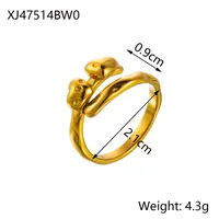 Wholesale Jewelry Simple Style Solid Color Flower Bow Knot Titanium Steel 14K Gold Plated Rings sku image 5
