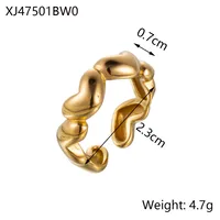 Wholesale Jewelry Simple Style Solid Color Flower Bow Knot Titanium Steel 14K Gold Plated Rings sku image 4
