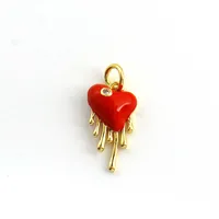 1 Piece 1.4*2.4cm 2*0.9CM Copper Zircon Lips Heart Shape Pendant main image 4