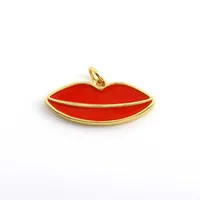 1 Piece 1.4*2.4cm 2*0.9CM Copper Zircon Lips Heart Shape Pendant sku image 13