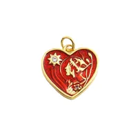 1 Piece 1.4*2.4cm 2*0.9CM Copper Zircon Lips Heart Shape Pendant main image 5