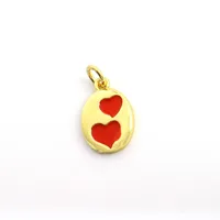 1 Piece 1.4*2.4cm 2*0.9CM Copper Zircon Lips Heart Shape Pendant sku image 9