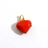 1 Piece 1.4*2.4cm 2*0.9CM Copper Zircon Lips Heart Shape Pendant sku image 3