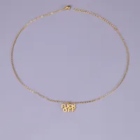 Wholesale Jewelry Elegant Tropical Pastoral Letter 304 Stainless Steel 18K Gold Plated Pendant Necklace main image 4