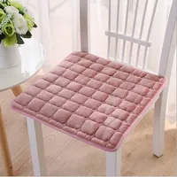 Winter Flannel Padded Non-slip Plush Chair Cushion Office Car Cushion Sofa Restaurant Solid Color Cushion Wholesale main image 3