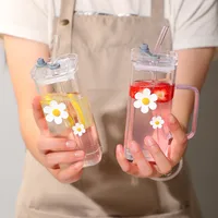 Casual Flower Glass Water Bottles 1 Piece main image 2