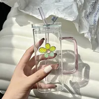 Casual Flower Glass Water Bottles 1 Piece sku image 6