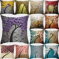 Modern Style Pastoral Letter Plant Linen Pillow Cases Couch & Sofa Decor main image 1