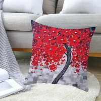 Modern Style Pastoral Letter Plant Linen Pillow Cases Couch & Sofa Decor main image 3