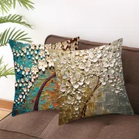 Modern Style Pastoral Letter Plant Linen Pillow Cases Couch & Sofa Decor main image 4