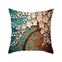 Modern Style Pastoral Letter Plant Linen Pillow Cases Couch & Sofa Decor main image 5
