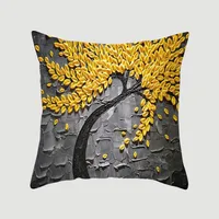 Modern Style Pastoral Letter Plant Linen Pillow Cases Couch & Sofa Decor sku image 1
