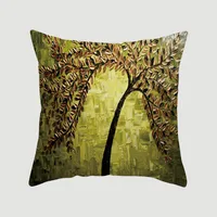 Modern Style Pastoral Letter Plant Linen Pillow Cases Couch & Sofa Decor sku image 2