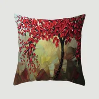 Modern Style Pastoral Letter Plant Linen Pillow Cases Couch & Sofa Decor sku image 4