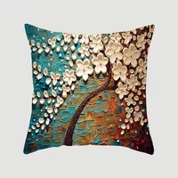 Modern Style Pastoral Letter Plant Linen Pillow Cases Couch & Sofa Decor sku image 7