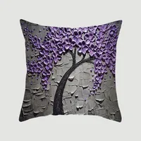 Modern Style Pastoral Letter Plant Linen Pillow Cases Couch & Sofa Decor sku image 10