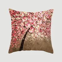 Modern Style Pastoral Letter Plant Linen Pillow Cases Couch & Sofa Decor sku image 11