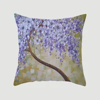 Modern Style Pastoral Letter Plant Linen Pillow Cases Couch & Sofa Decor sku image 12