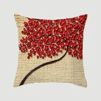 Modern Style Pastoral Letter Plant Linen Pillow Cases Couch & Sofa Decor sku image 14
