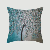 Modern Style Pastoral Letter Plant Linen Pillow Cases Couch & Sofa Decor sku image 15