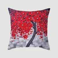 Modern Style Pastoral Letter Plant Linen Pillow Cases Couch & Sofa Decor sku image 17