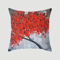 Modern Style Pastoral Letter Plant Linen Pillow Cases Couch & Sofa Decor sku image 18
