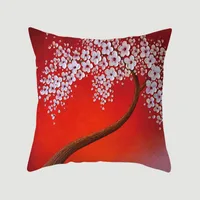 Modern Style Pastoral Letter Plant Linen Pillow Cases Couch & Sofa Decor sku image 19