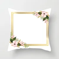 Modern Style Pastoral Letter Plant Linen Pillow Cases Couch & Sofa Decor sku image 21