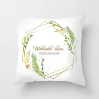 Modern Style Pastoral Letter Plant Linen Pillow Cases Couch & Sofa Decor sku image 25