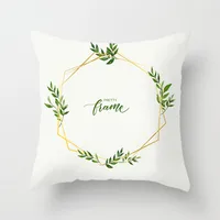 Modern Style Pastoral Letter Plant Linen Pillow Cases Couch & Sofa Decor sku image 26