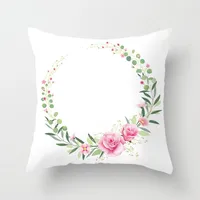 Modern Style Pastoral Letter Plant Linen Pillow Cases Couch & Sofa Decor sku image 29