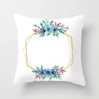 Modern Style Pastoral Letter Plant Linen Pillow Cases Couch & Sofa Decor sku image 35