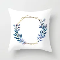 Modern Style Pastoral Letter Plant Linen Pillow Cases Couch & Sofa Decor sku image 36