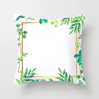 Modern Style Pastoral Letter Plant Linen Pillow Cases Couch & Sofa Decor sku image 38