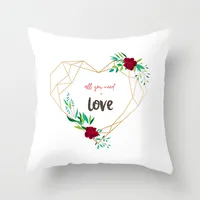 Modern Style Pastoral Letter Plant Linen Pillow Cases Couch & Sofa Decor sku image 40