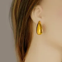 1 Pair Casual Simple Style Streetwear Geometric Irregular Plating 304 Stainless Steel Ear Studs main image 3