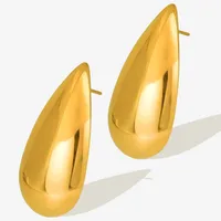 1 Pair Casual Simple Style Streetwear Geometric Irregular Plating 304 Stainless Steel Ear Studs main image 5