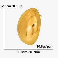 1 Pair Casual Simple Style Streetwear Geometric Irregular Plating 304 Stainless Steel Ear Studs sku image 2