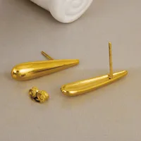 1 Pair Elegant Simple Style Streetwear Geometric Irregular Plating 304 Stainless Steel Ear Studs main image 4