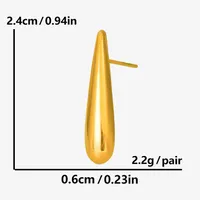 1 Pair Elegant Simple Style Streetwear Geometric Irregular Plating 304 Stainless Steel Ear Studs sku image 2