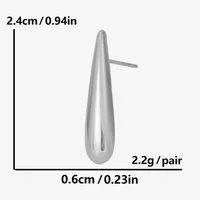 1 Pair Elegant Simple Style Streetwear Geometric Irregular Plating 304 Stainless Steel Ear Studs sku image 1