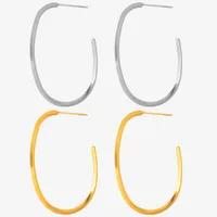 1 Pair Casual Elegant Streetwear Solid Color Irregular Plating 304 Stainless Steel Earrings main image 1
