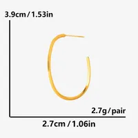 1 Pair Casual Elegant Streetwear Solid Color Irregular Plating 304 Stainless Steel Earrings sku image 2