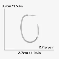 1 Pair Casual Elegant Streetwear Solid Color Irregular Plating 304 Stainless Steel Earrings sku image 1